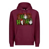 Burgundy ho ho ho gnomes christmas Premium Hoodie - RanaPortraitStore