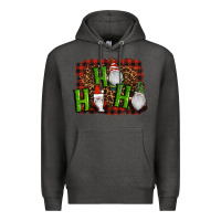 Charcoal Heather ho ho ho gnomes christmas Premium Hoodie - RanaPortraitStore