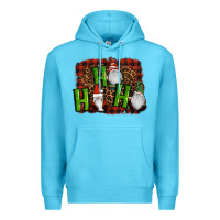 Ocean Blue ho ho ho gnomes christmas Premium Hoodie - RanaPortraitStore