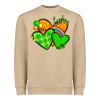 Mushroom St. Patrick's Day hearts St. Patricks day Heavyweight Sweatshirt - HowdyJamesFarm
