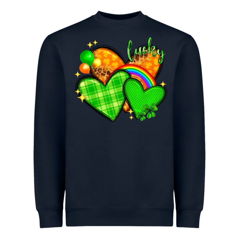 St. Patrick's Day Hearts St. Patricks Day Heavyweight Sweatshirt by HowdyJamesFarm | Teevron