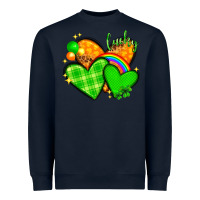 Navy St. Patrick's Day hearts St. Patricks day Heavyweight Sweatshirt - HowdyJamesFarm