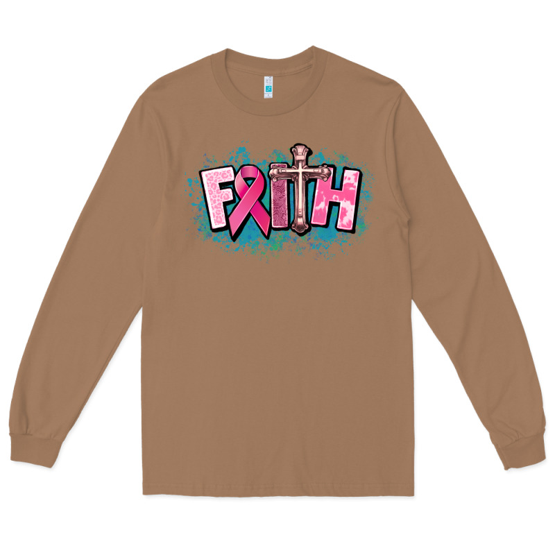 Cancer Faith Cross Long Sleeve Tee by HowdyJamesFarm | Teevron