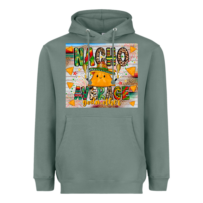 Nacho Average God Mother Heavyweight Hoodie by CowhideDigitalArt | Teevron