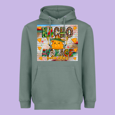 Nacho Average God Mother Heavyweight Hoodie Designed By Cowhidedigitalart