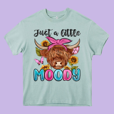 Just A Little Moody Heavy Core Tee Designed By Maliassmallbusiness