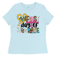 Baby Blue my first day of 3rd grade Ladies Tee - NancyCooperArtShop