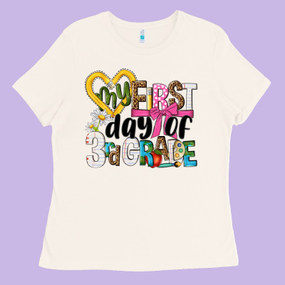 My First Day Of 3rd Grade Ladies Tee Designed By Nancycooperartshop