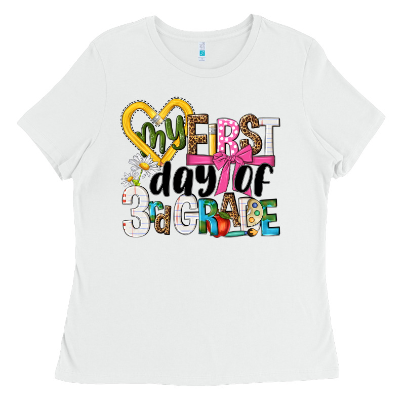 My First Day Of 3rd Grade Ladies Tee by NancyCooperArtShop | Teevron