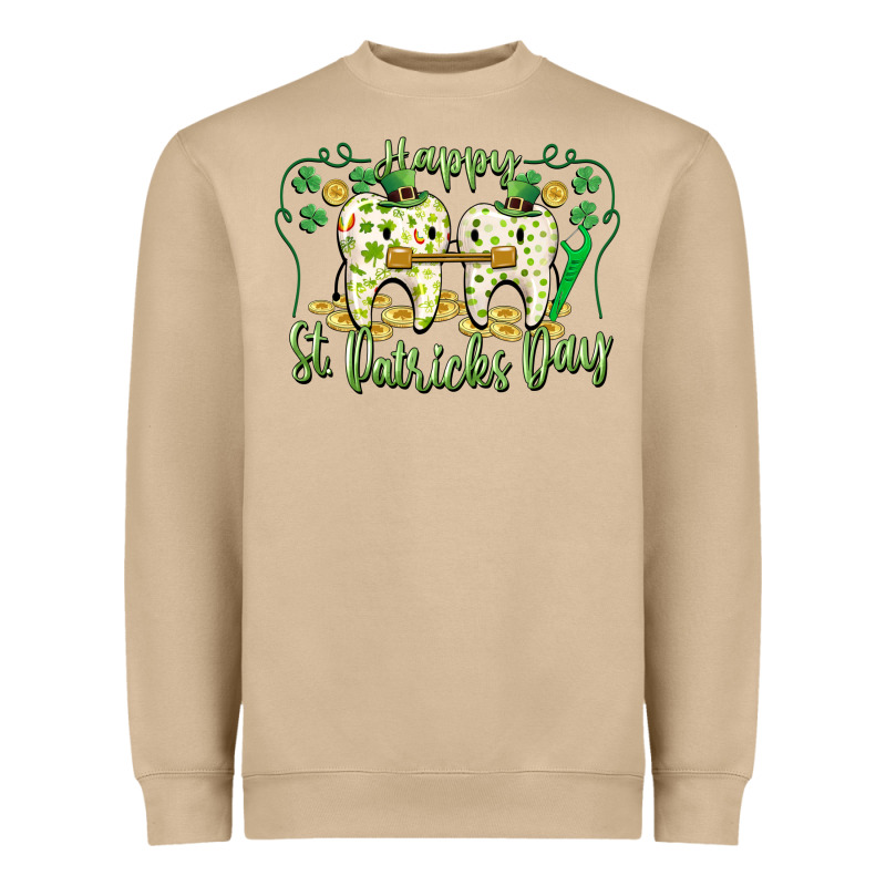 Happy St. Patrick's Day Tooth Dentist Heavyweight Sweatshirt by CowGirlArtShop | Teevron