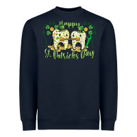 Navy Happy St. Patrick's Day Tooth Dentist Heavyweight Sweatshirt - CowGirlArtShop