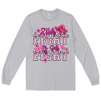 Moon Dust Her fight is our fight Cancer Awareness Long Sleeve Tee - HowdyJamesFarm