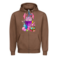 Chestnut Easter Coffee Cup Zipper Hoodie - BundleAndBundleShop