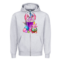 Heather Grey Easter Coffee Cup Zipper Hoodie - BundleAndBundleShop