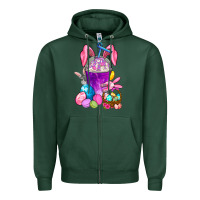 Sports Green Easter Coffee Cup Zipper Hoodie - BundleAndBundleShop
