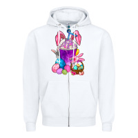 White Easter Coffee Cup Zipper Hoodie - BundleAndBundleShop