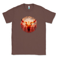 Chestnut Western Cowboy Sunset Bull Skull Classic Tee - Bettercallsaul