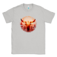 Moon Dust Western Cowboy Sunset Bull Skull Classic Tee - Bettercallsaul