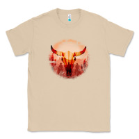 Mushroom Western Cowboy Sunset Bull Skull Classic Tee - Bettercallsaul