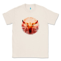 Natural Western Cowboy Sunset Bull Skull Classic Tee - Bettercallsaul