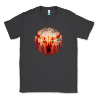 Smoke Western Cowboy Sunset Bull Skull Classic Tee - Bettercallsaul