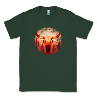 Sports Green Western Cowboy Sunset Bull Skull Classic Tee - Bettercallsaul