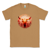 Toasted Coconut Western Cowboy Sunset Bull Skull Classic Tee - Bettercallsaul