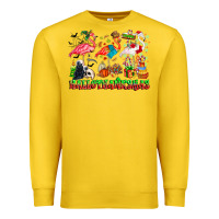 Lemon happy hallothanksmas flamingo Premium Sweatshirt - CowhideDigitalArt