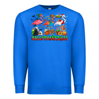 True Royal happy hallothanksmas flamingo Premium Sweatshirt - CowhideDigitalArt