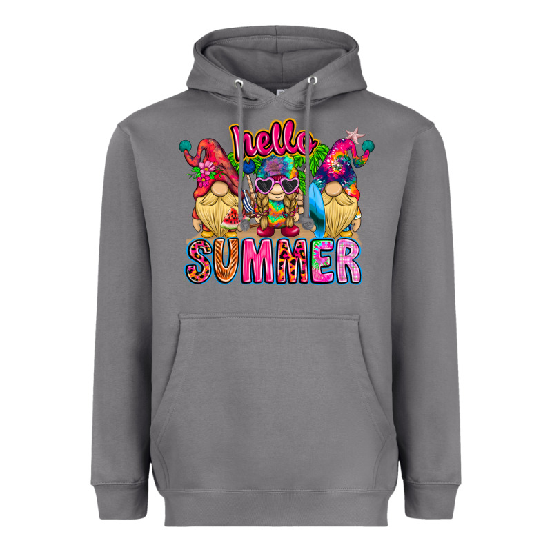 Hello Summer Gnome Heavyweight Hoodie by CowhideDigitalArt | Teevron