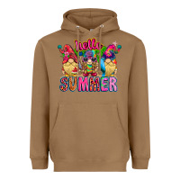 Toasted Coconut Hello summer Gnome Heavyweight Hoodie - CowhideDigitalArt