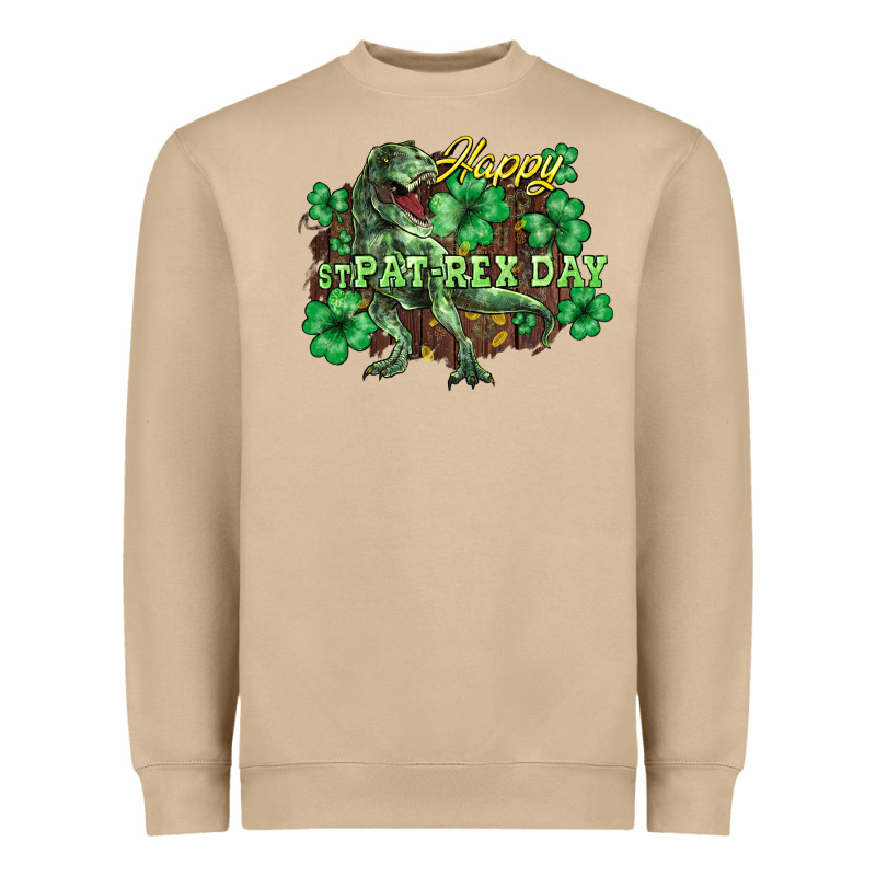 Happy St. Patrick's Day T-rex Heavyweight Sweatshirt by HowdyJamesFarm | Teevron
