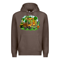 Coffee truck saint patrick's day Premium Hoodie - FaDigitalArtStudio