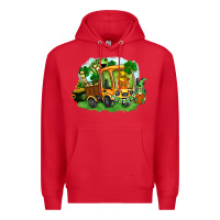 Red truck saint patrick's day Premium Hoodie - FaDigitalArtStudio