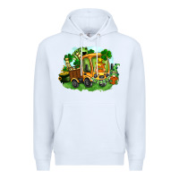 White truck saint patrick's day Premium Hoodie - FaDigitalArtStudio