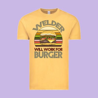 Welder Wıll Work For Burger Vintage Tee Designed By Bettercallsaul