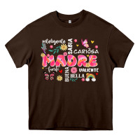 Chocolate Brown ella es mama Heavy Core Tee - JahusDesignShop