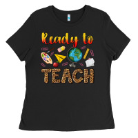 Black ready to teach Ladies Tee - NancyCooperArtShop