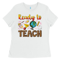 White ready to teach Ladies Tee - NancyCooperArtShop