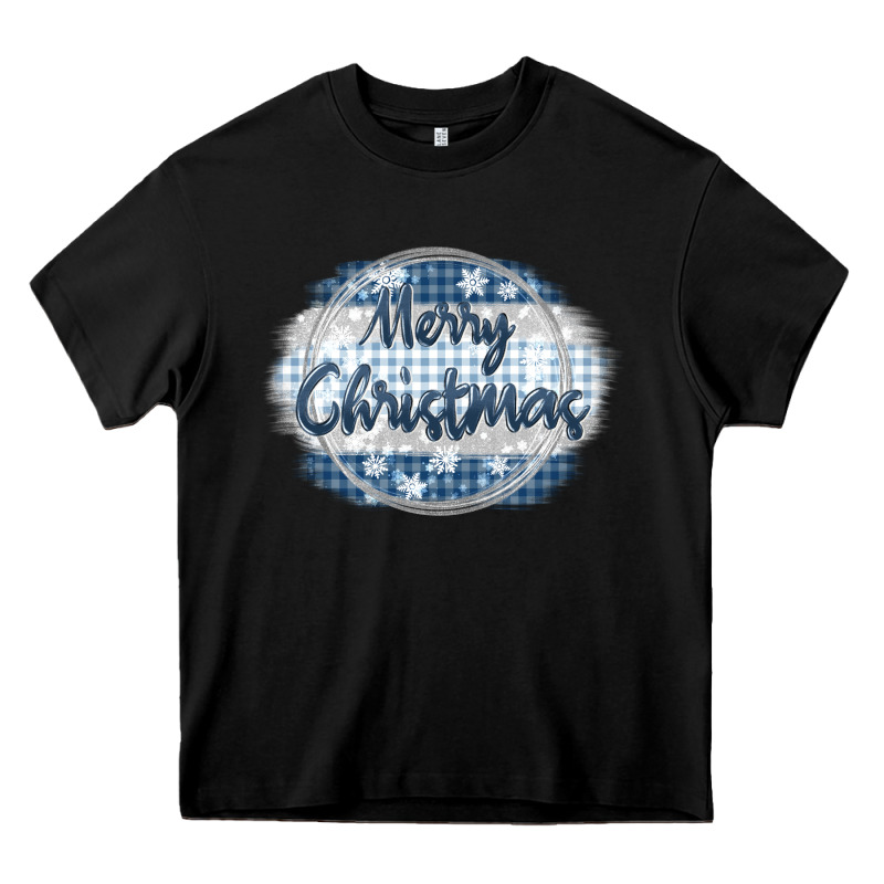Merry Christmas Blue Heavy Core Tee by MaliasSmallBusiness | Teevron