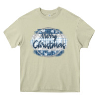Mossy merry christmas blue Heavy Core Tee - MaliasSmallBusiness