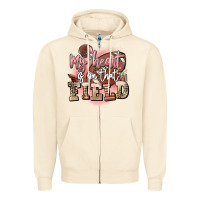 My Heart Is On That Field Zipper Hoodie | Teevron