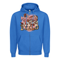 True Royal my heart is on that field Zipper Hoodie - FaDigitalArtStudio