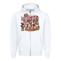 White my heart is on that field Zipper Hoodie - FaDigitalArtStudio