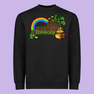 Kentucky Map St.patricks Heavyweight Sweatshirt Designed By Cowgirlartshop