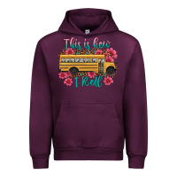 Mauve Wine this is how i roll school bus Urban Hoodie - Artiststas
