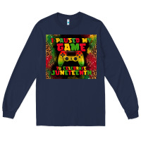 Navy i paused my game Long Sleeve Tee - TumblerDesignByShophia