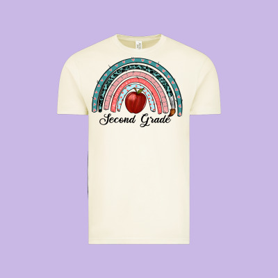 Second Grade Rainbow Vintage Tee Designed By Ranaportraitstore