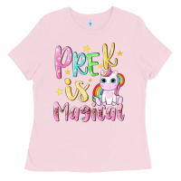 Bubblegum Pink pre k is magical Ladies Tee - NancyCooperArtShop