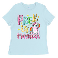 Baby Blue pre k is magical Ladies Tee - NancyCooperArtShop